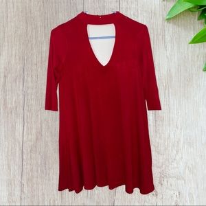 Red tunic shirt
